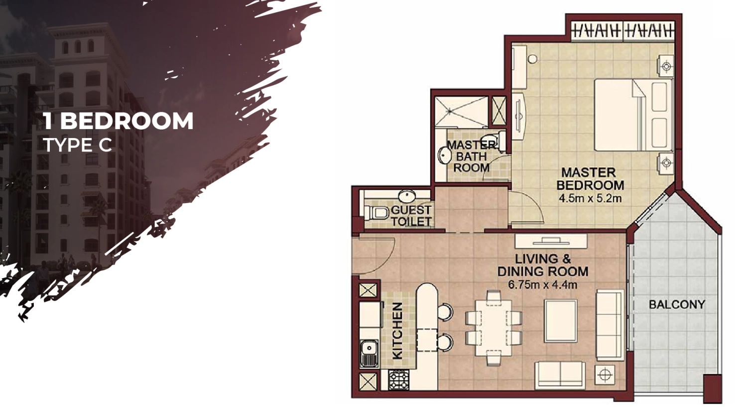 1 BR - Type A